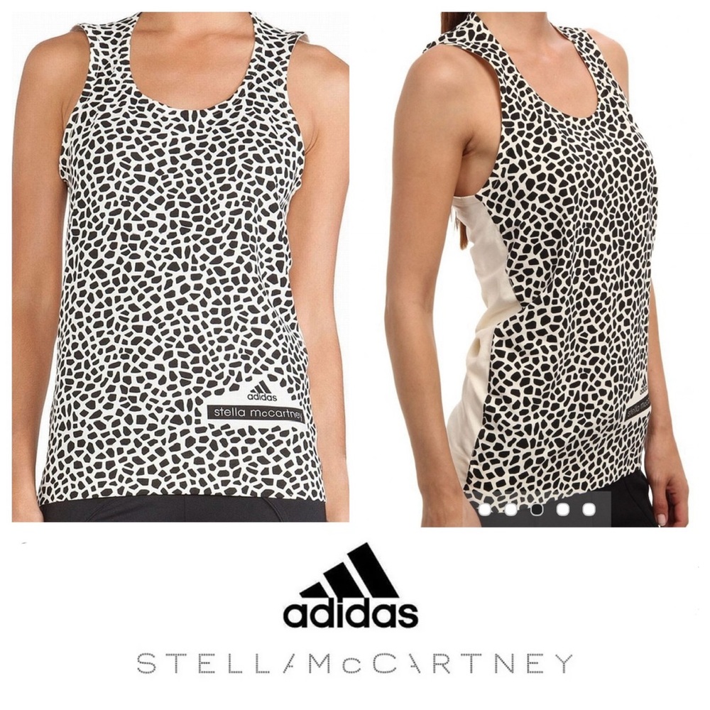 ADIDAS by STELLA McCARTNEY RUN Graphic black TANK TOP RacerBack Sake M62249 XS